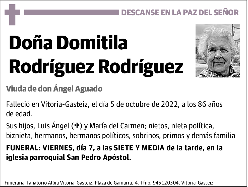 Domitila Rodríguez Rodríguez