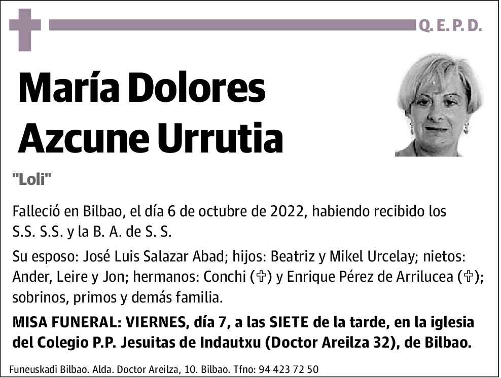 María Dolores Azcune Urrutia