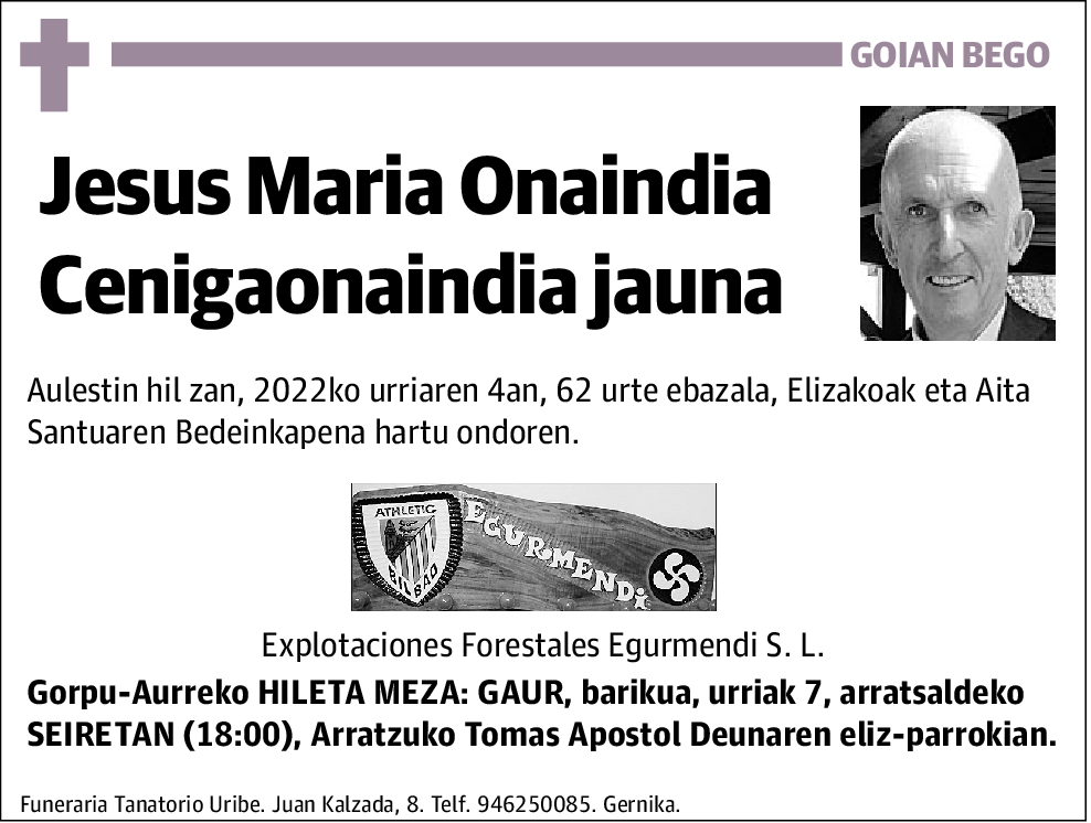 Jesus Maria Onaindia Cenigaonaindia