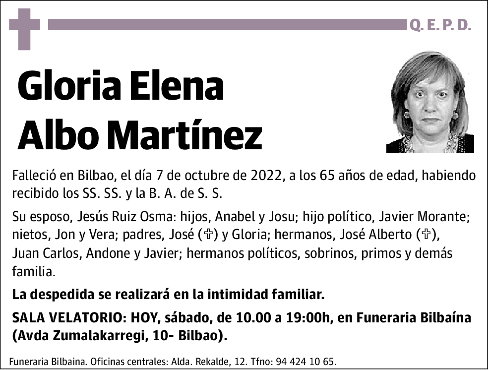 ALBO MARTÍNEZ, GLORIA ELENA