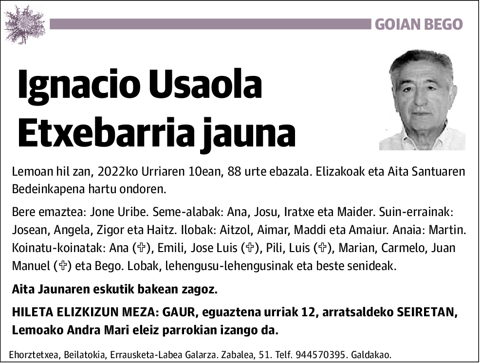 Ignacio Usaola Etxebarria