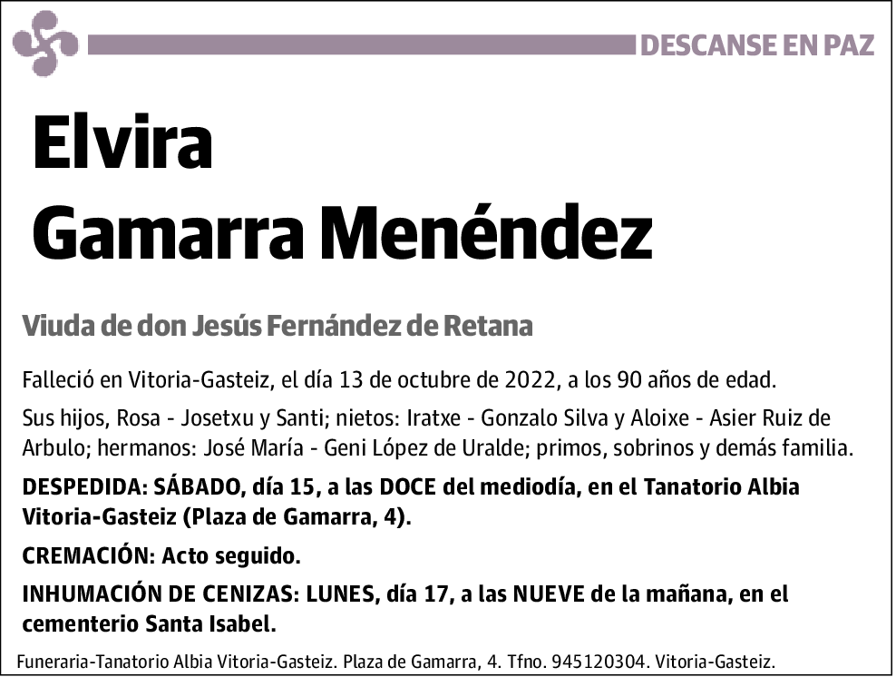 Elvira Gamarra Menéndez