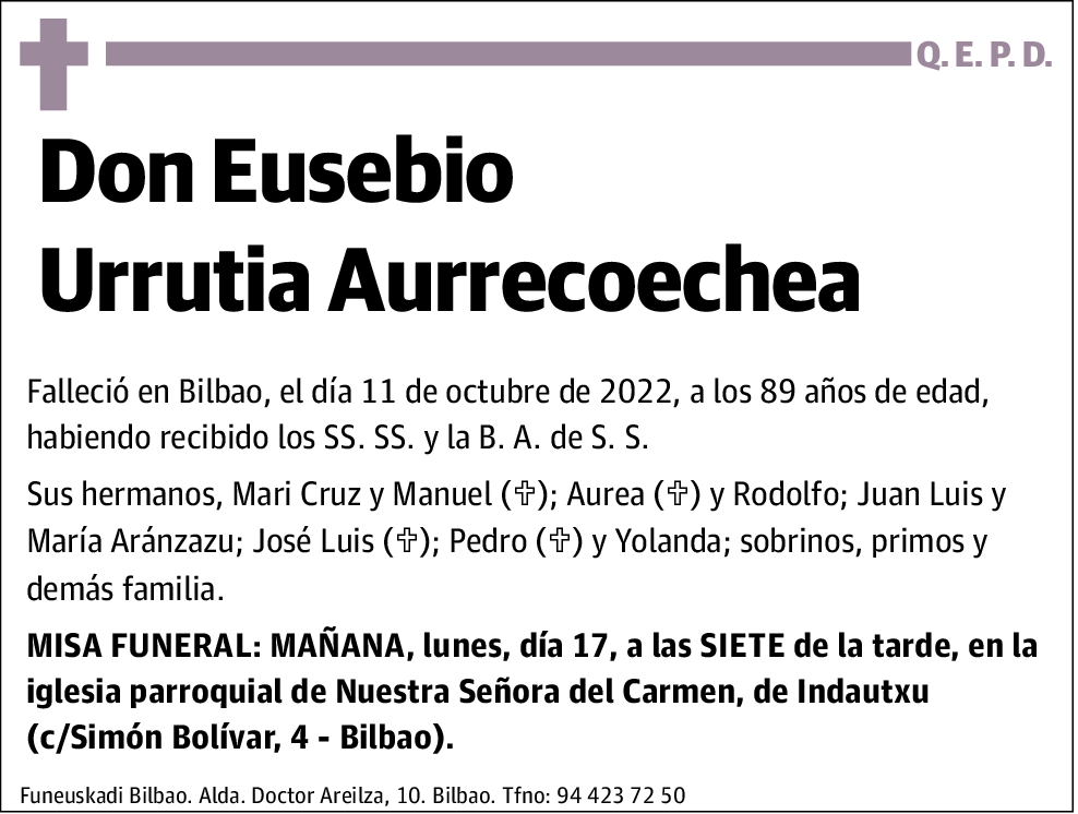 Eusebio Urrutia Aurrecoechea