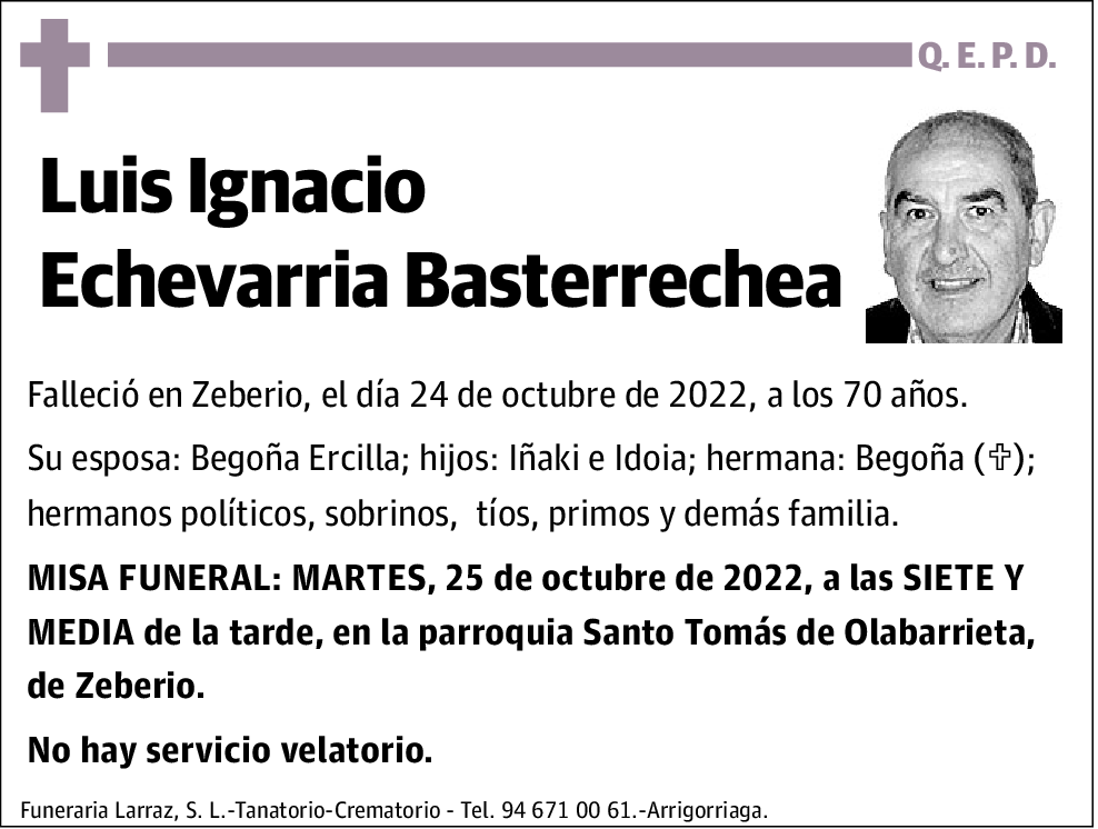 Luis Ignacio Echevarria Basterrechea