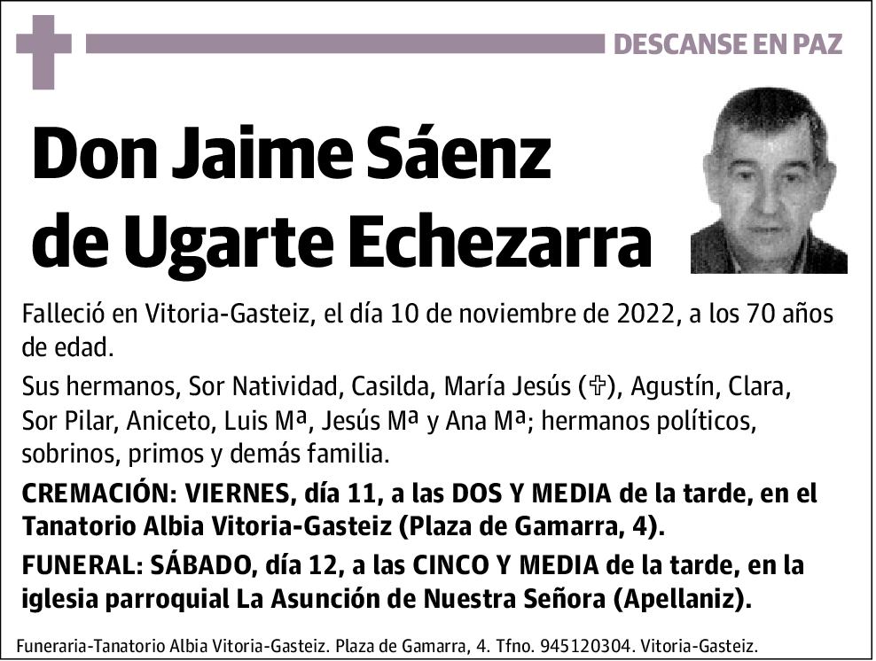 Jaime Saénz de Ugarte Echezarra