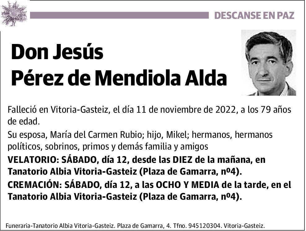 Jesús Pérez de Mendiola Alda