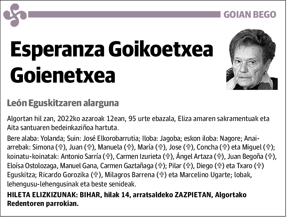 Esperanza Goikoetxea Goienetxea