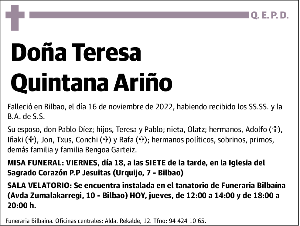 María Teresa Quintana Ariño