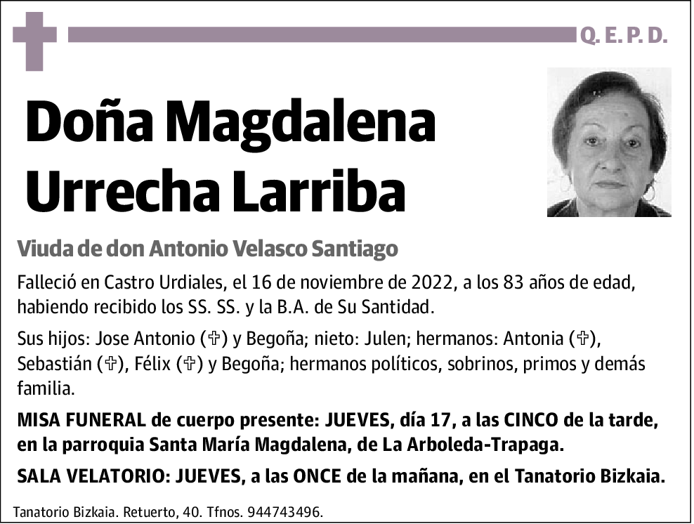 Magdalena Urrecha Larriba