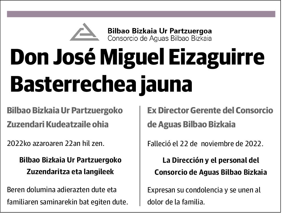 Jose Miguel Eizaguirre Basterrechea