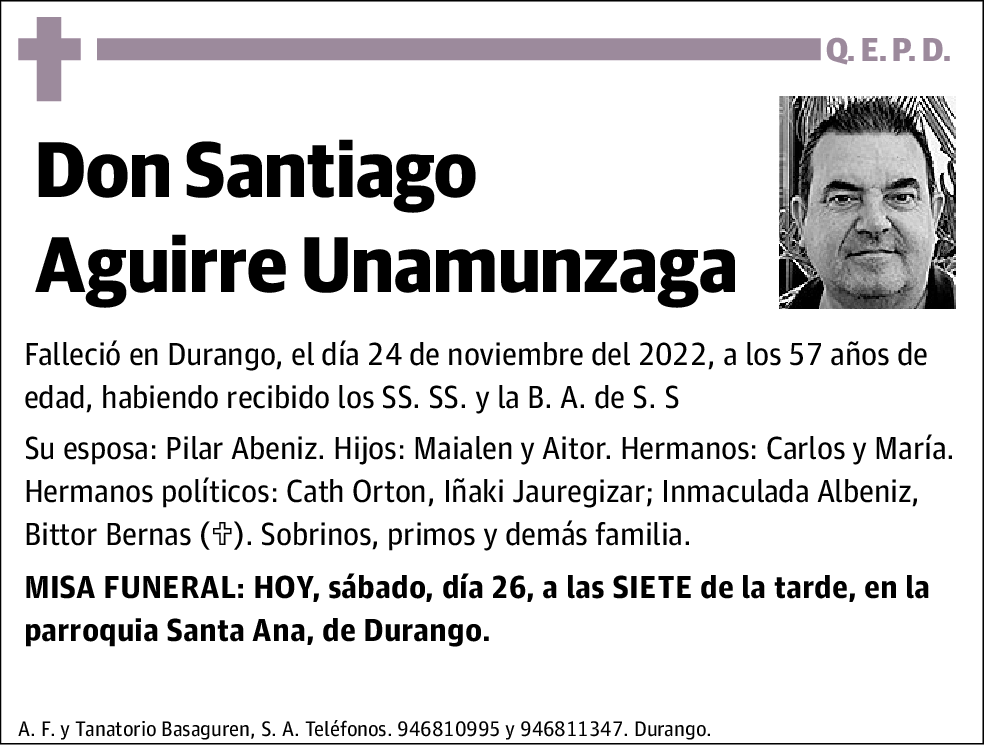 Santiago Aguirre Unamunzaga