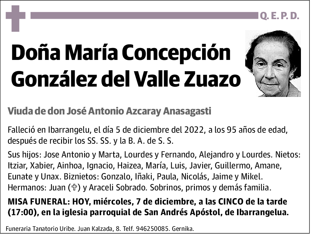María Concepción González del Valle Zuazo
