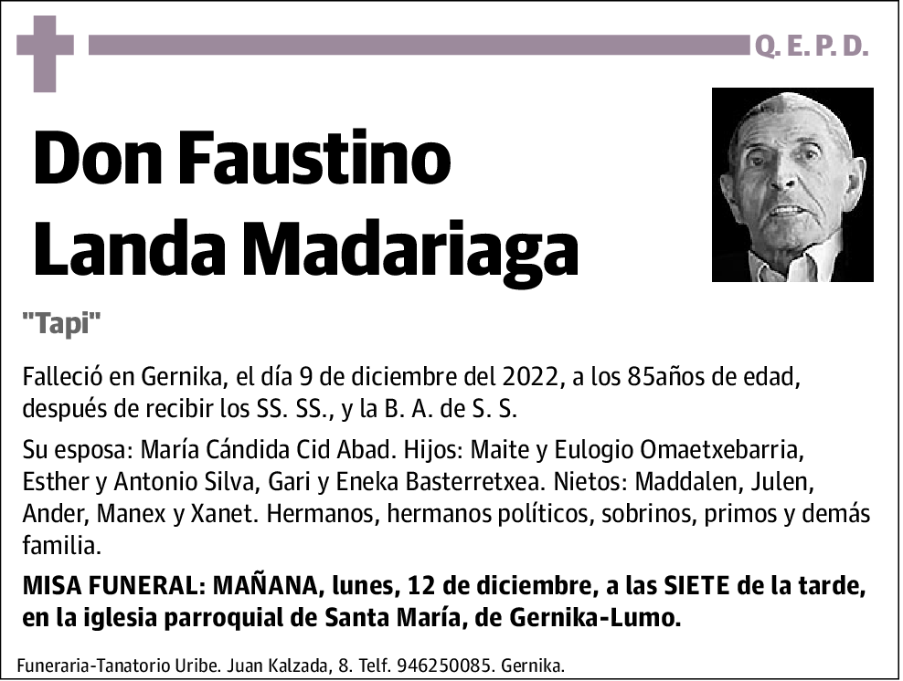 Faustino Landa Madariaga