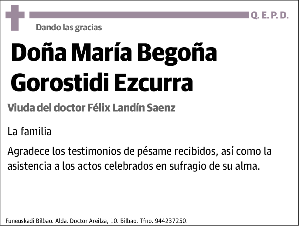 María Begoña Gorostidi Ezcurra