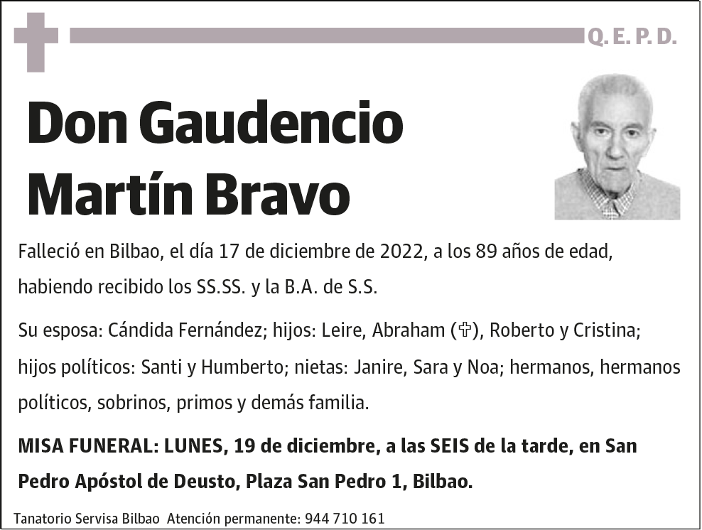 Gaudencio Martín Bravo