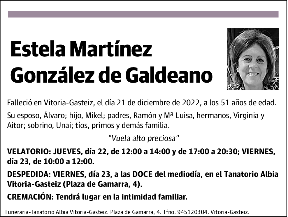 Estela Martínez González de Galdeano