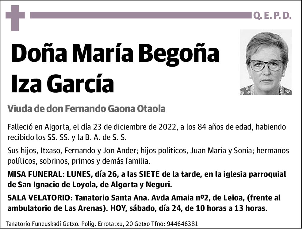 María Begoña Iza García