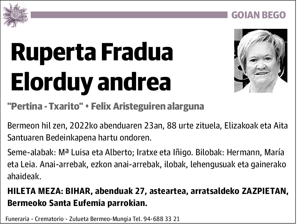 Ruperta Fradua Elorduy