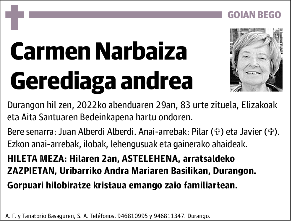 Carmen Narbaiza Gerediaga
