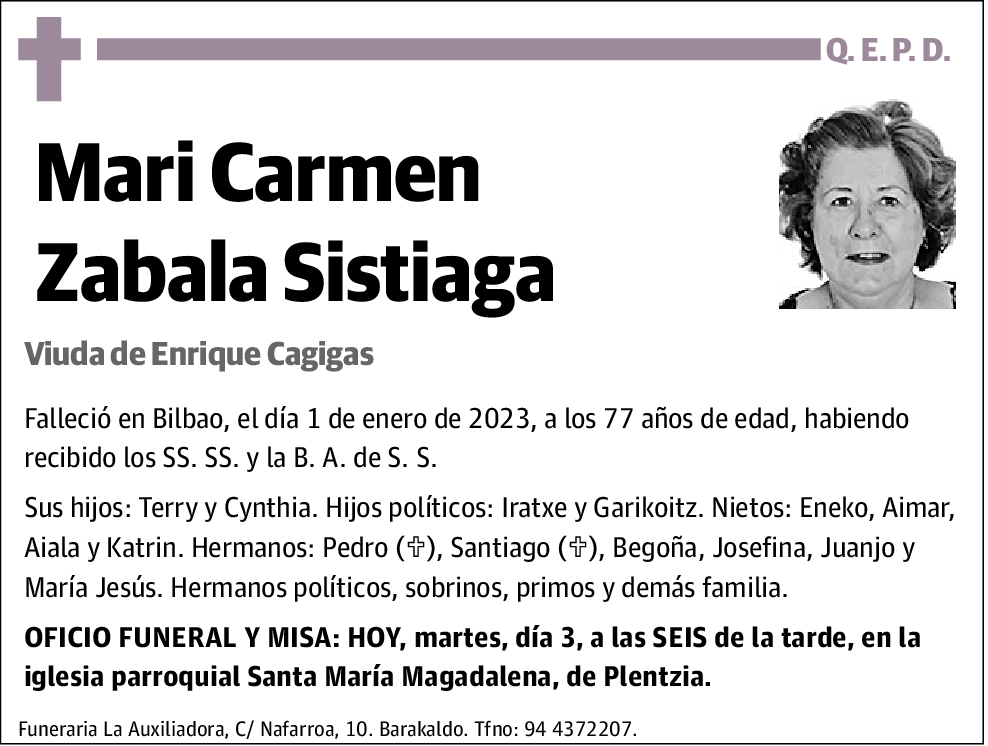 Mari Carmen Zabala Sistiaga