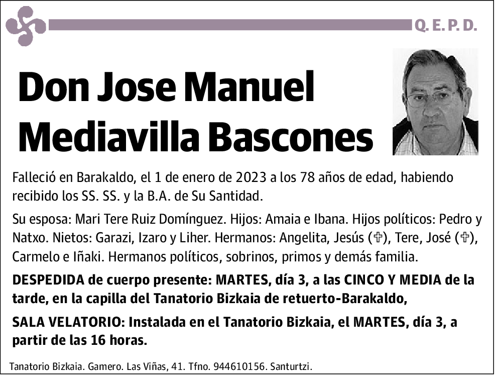 Jose Manuel Mediavilla Bascones