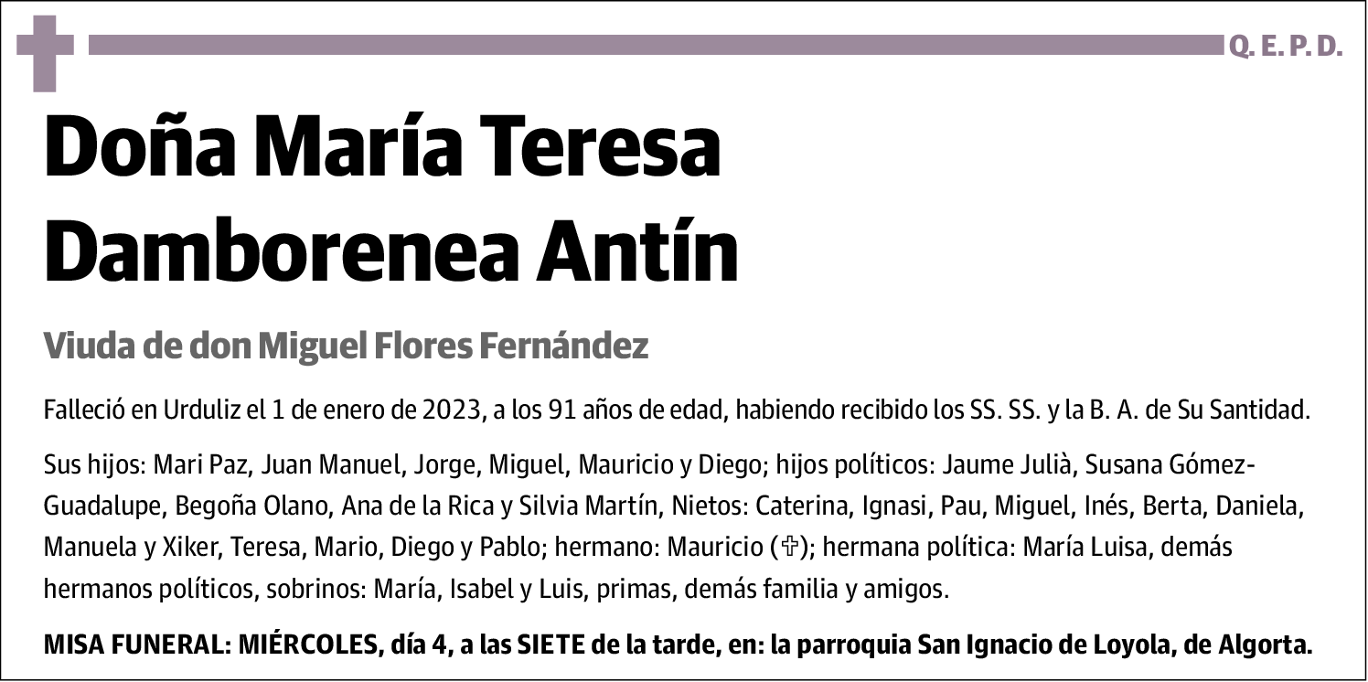 María Teresa Damborenea Antín