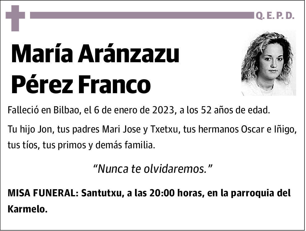 María Aránzazu Pérez Franco