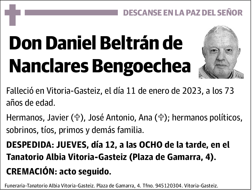 Daniel Beltrán de Nanclares Bengoechea