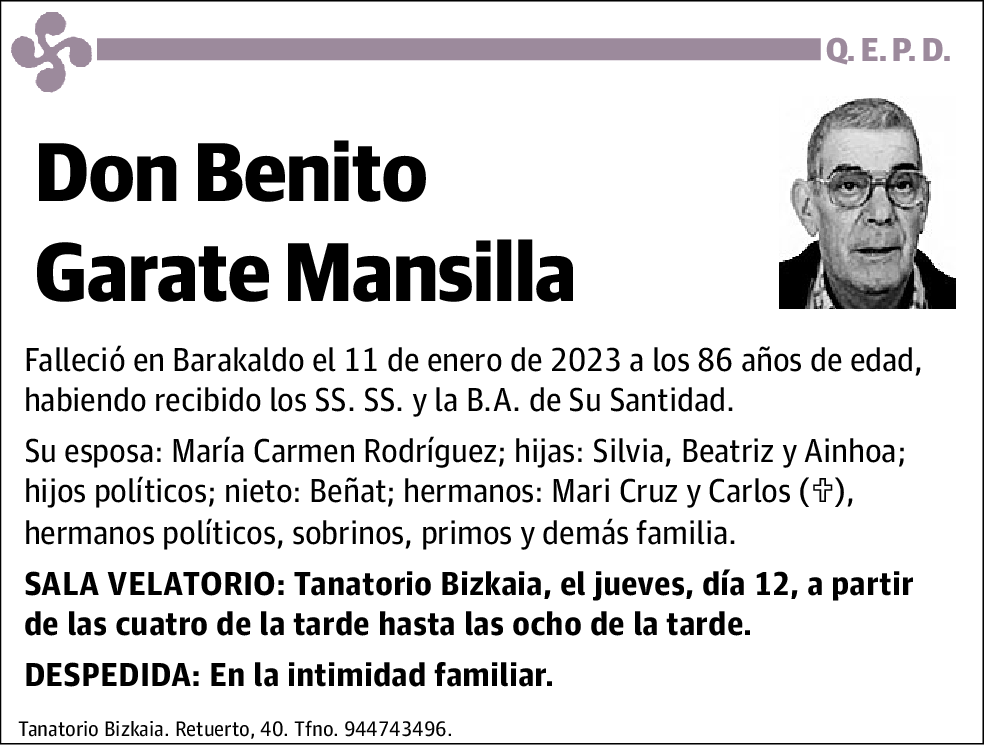 Benito Garate Mansilla