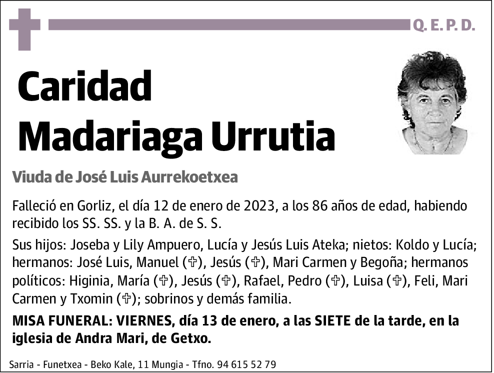 Caridad Madariaga Urrutia