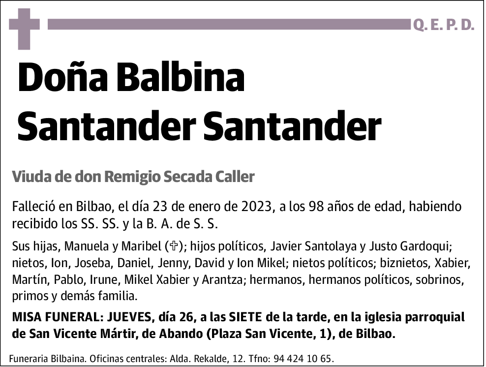 Balbina Santander Santander