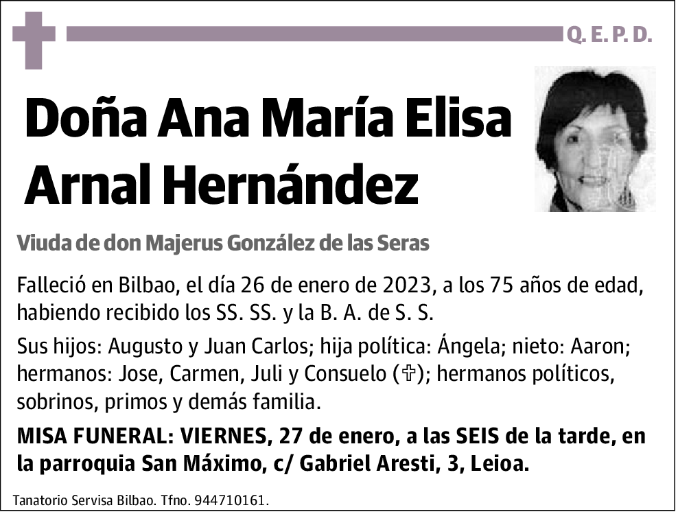 Ana María Elisa Arnal Hernández