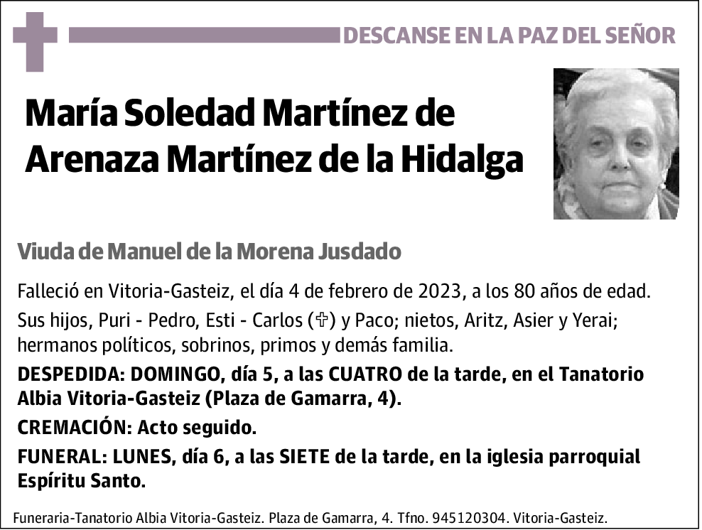 Martínez de Arenaza Martínez De La Hidalga