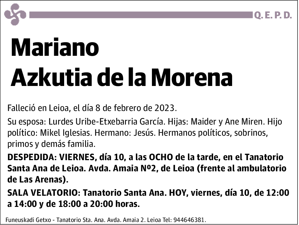 Mariano Azkutia de la Morena