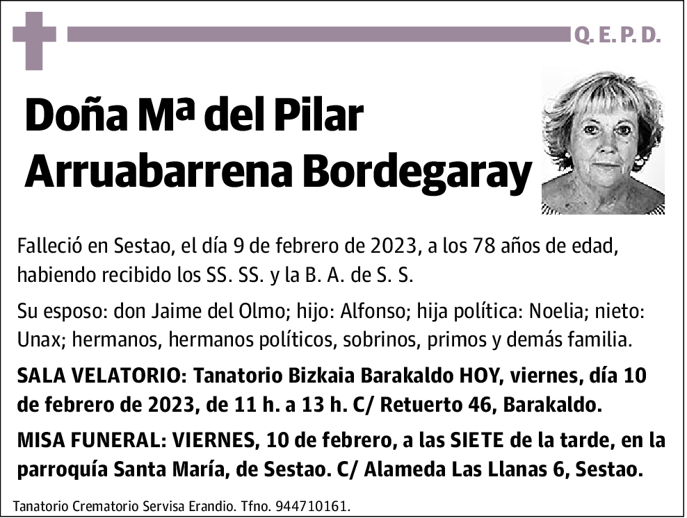 Mª del Pilar Arruabarrena Bordegaray