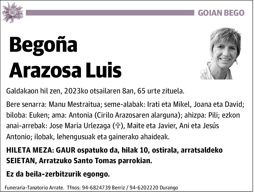 Begoña Arazosa Luis
