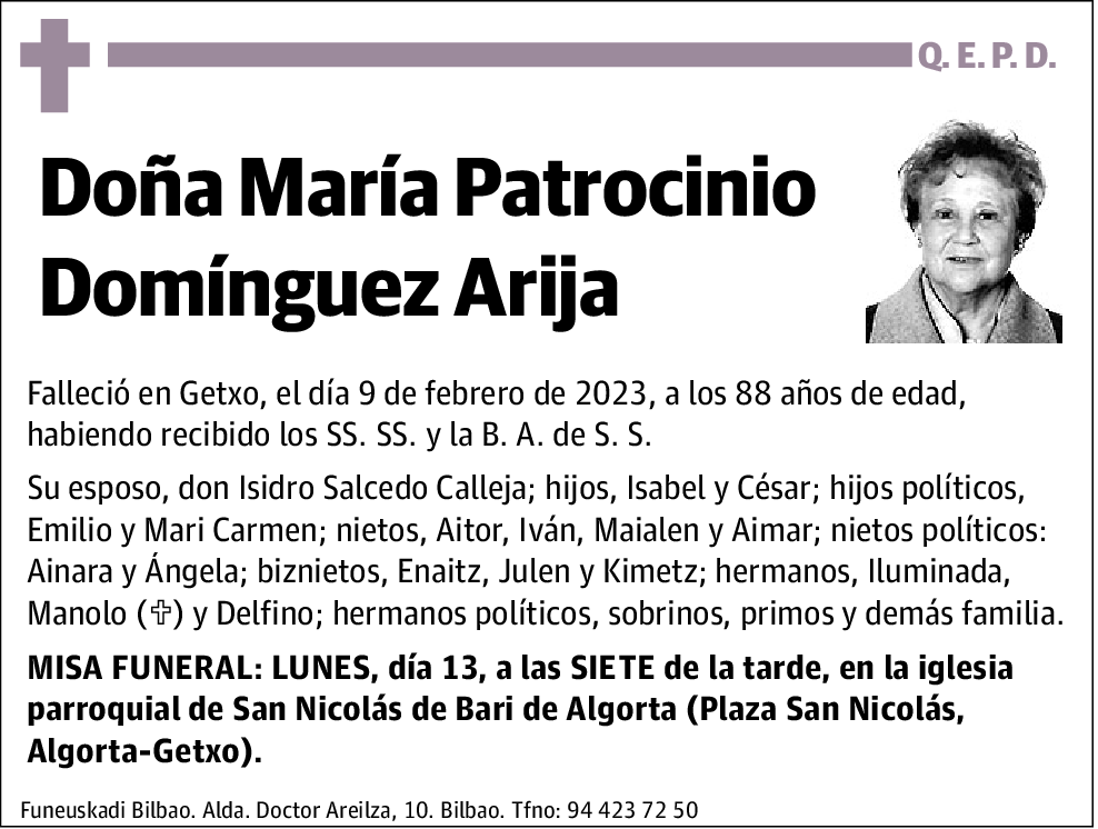 María Patrocinio Domínguez Arija