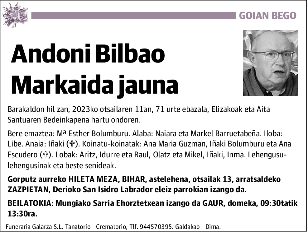 Andoni Bilbao Markaida