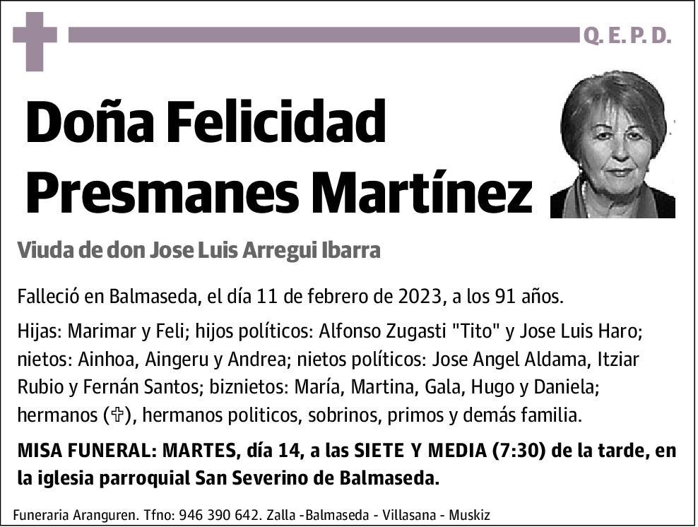 Felicidad Presmanes Martínez