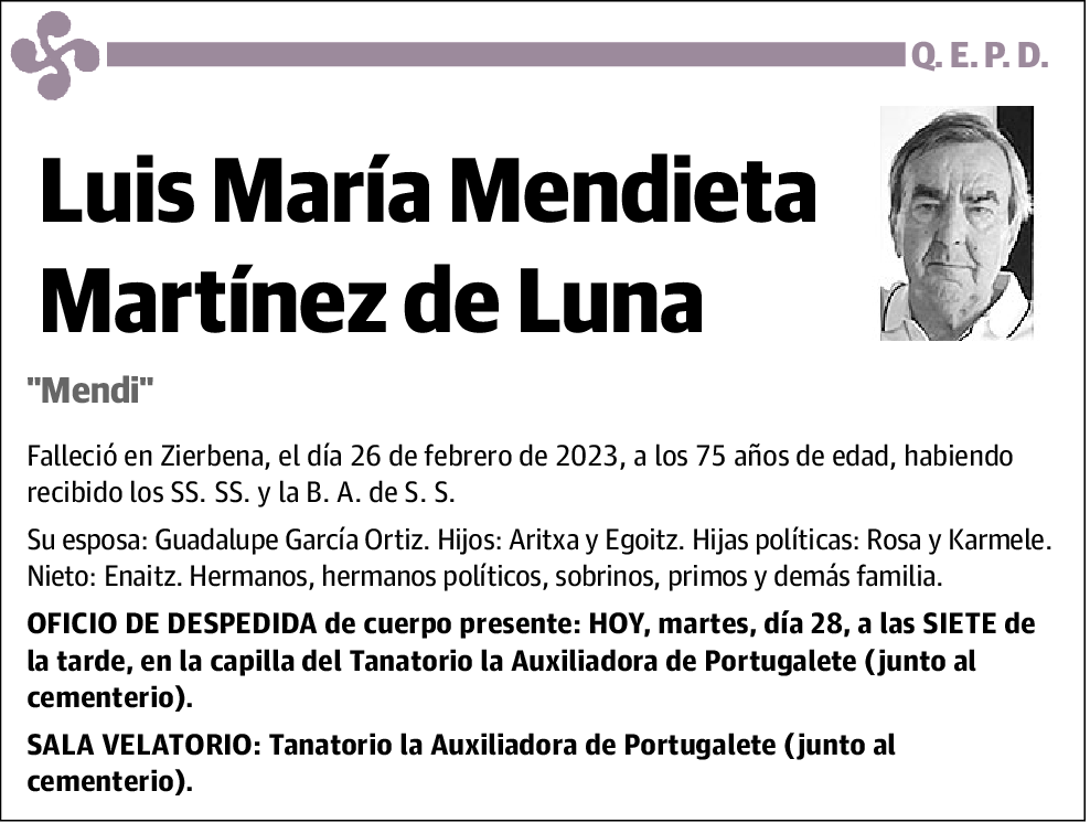 Luis María Mendieta Martínez De Luna
