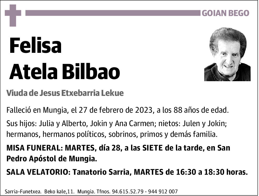 Felisa Atela Bilbao