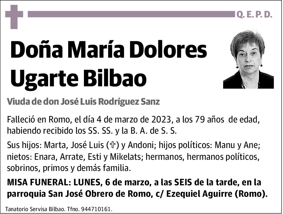 María Dolores Ugarte Bilbao