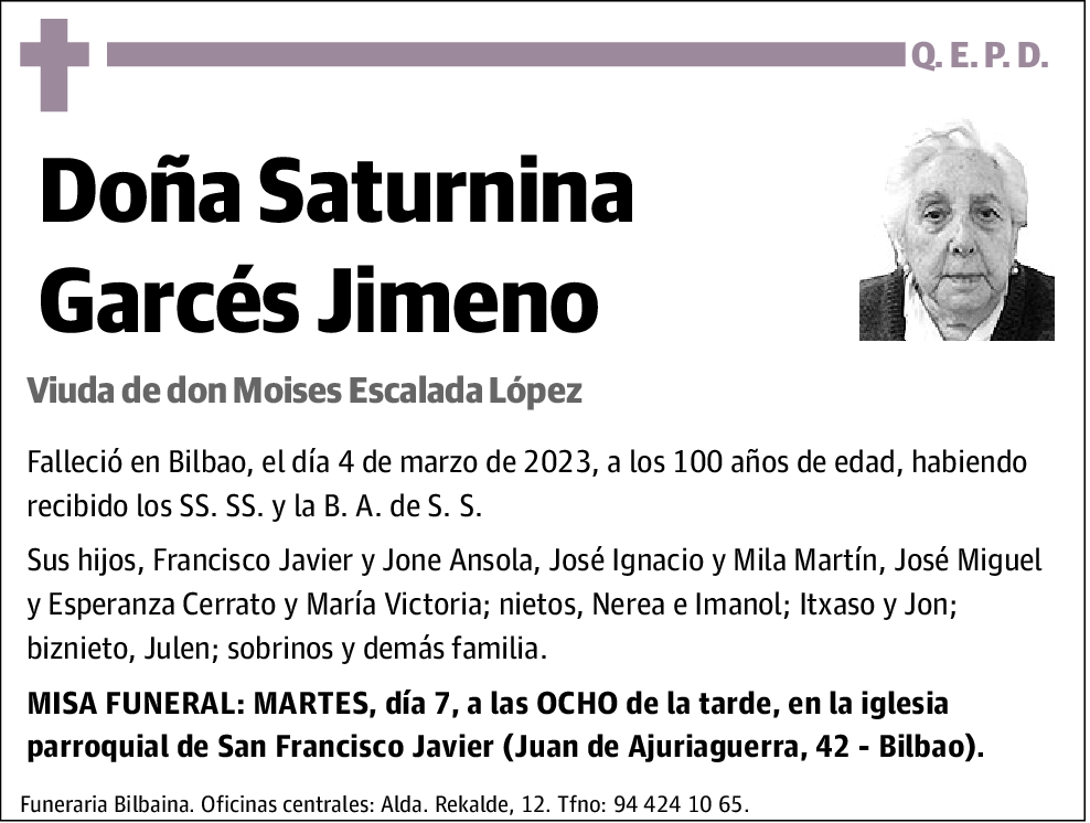 Saturnina Garcés Jimeno