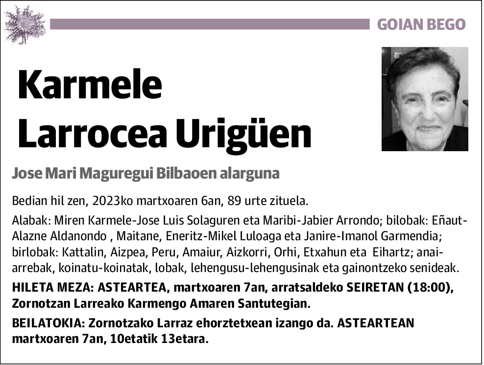 Karmele Larrocea Urigüen