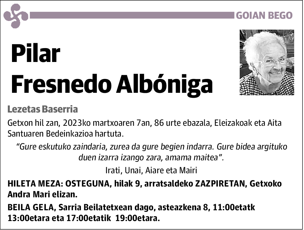 Pilar Fresnedo Albóniga