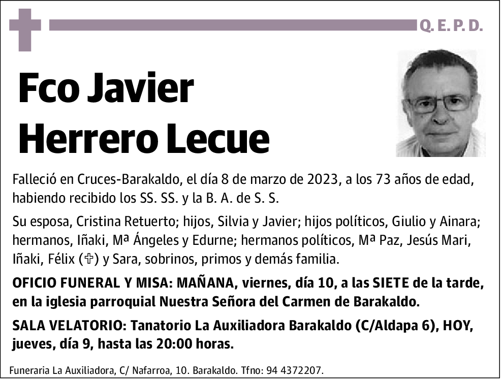 Fco Javier Herrero Lecue