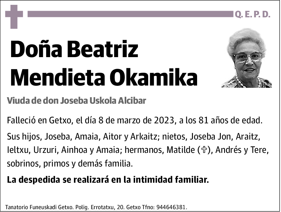 Beatriz Mendieta Okamika