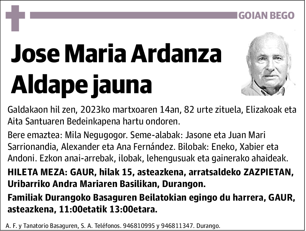 Jose Maria Ardanza Aldape