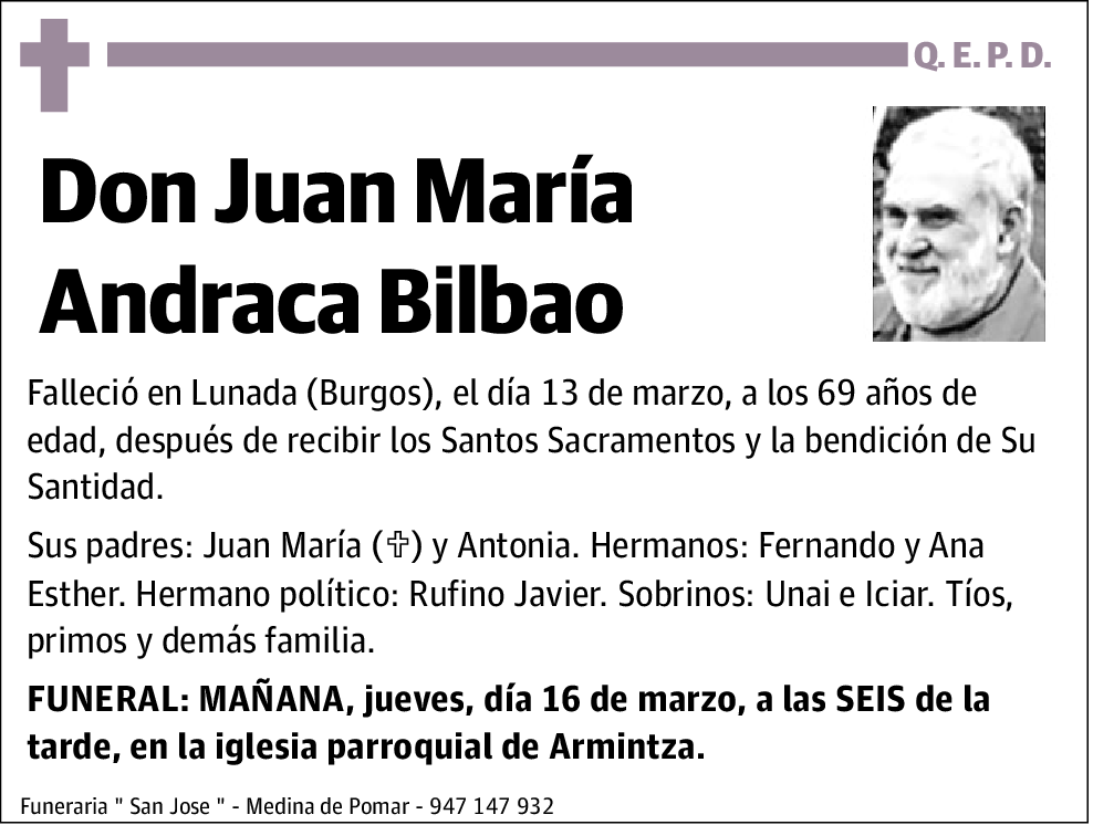Juan María Andraca Bilbao