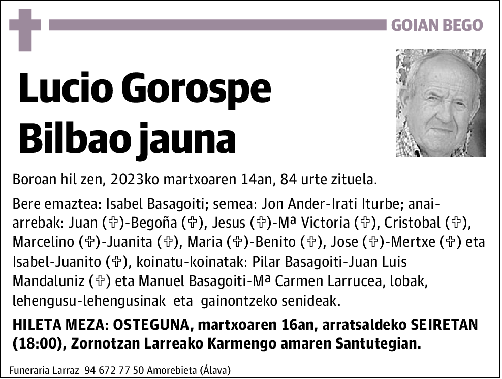 Lucio Gorospe Bilbao
